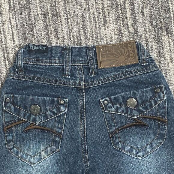 Vintage Infringe Raider Jeans CO Toddler Boys 4T‎ Dark Wash Embroidered Jeans - Picture 2 of 8